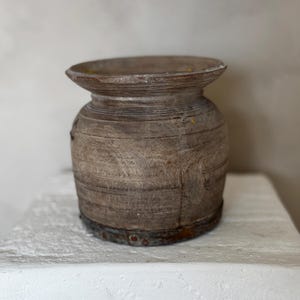 ヴィンテージ木製ポット