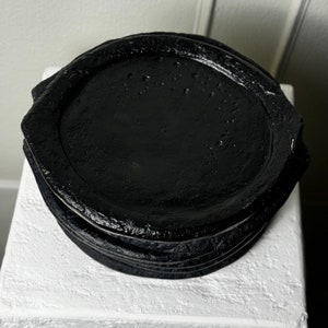 Vintage Black Terracota Plate