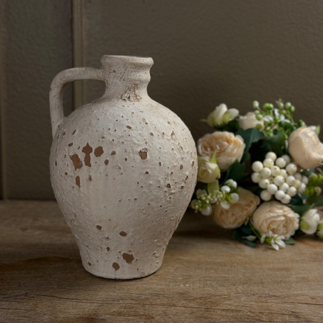 白色テクスチャー陶器花瓶 テクスチャーのある白い花瓶 - Etsy 日本