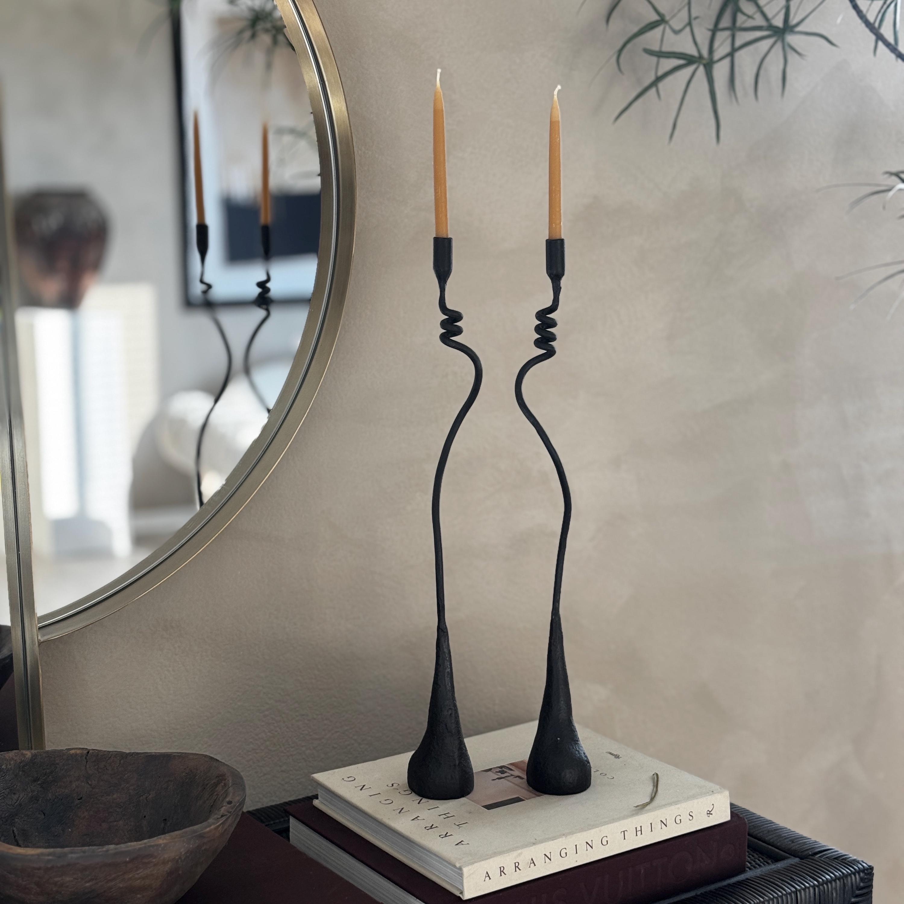 Leah Iron Wavy candlestick Set PRE ORDER
