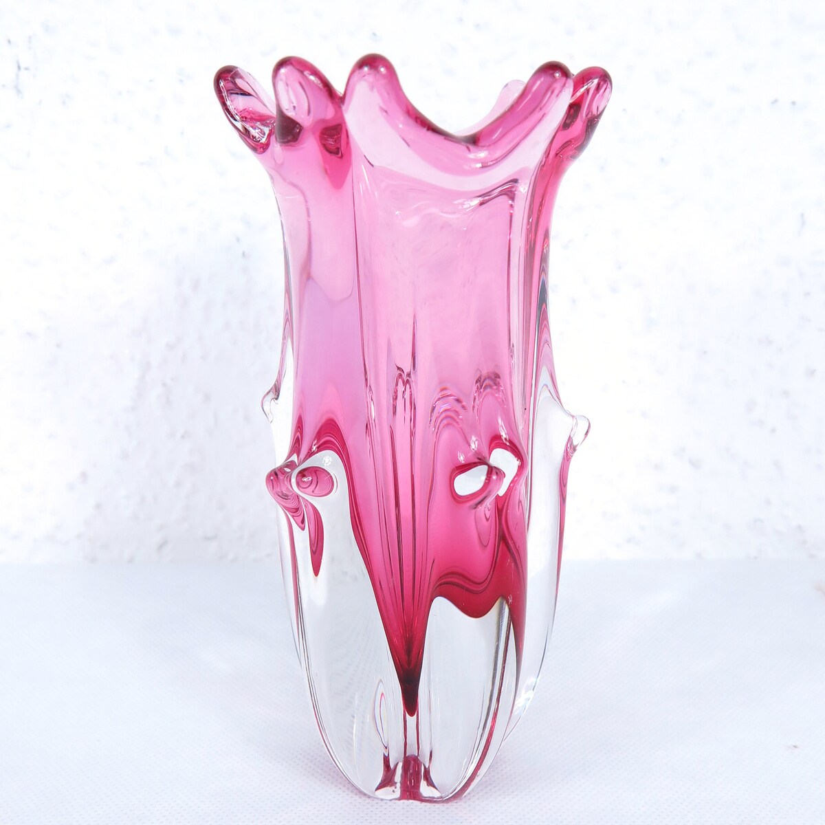 70s Vase Murrano Pink - Etsy
