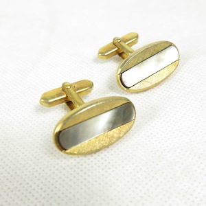 60s cufflinks with mother of pearl