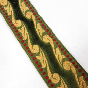 70s border, border, lace, braid, velvet braid per meter