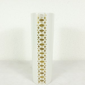 70s cylinder vase rose steel