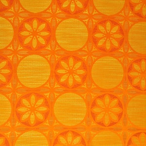 70s curtain orange