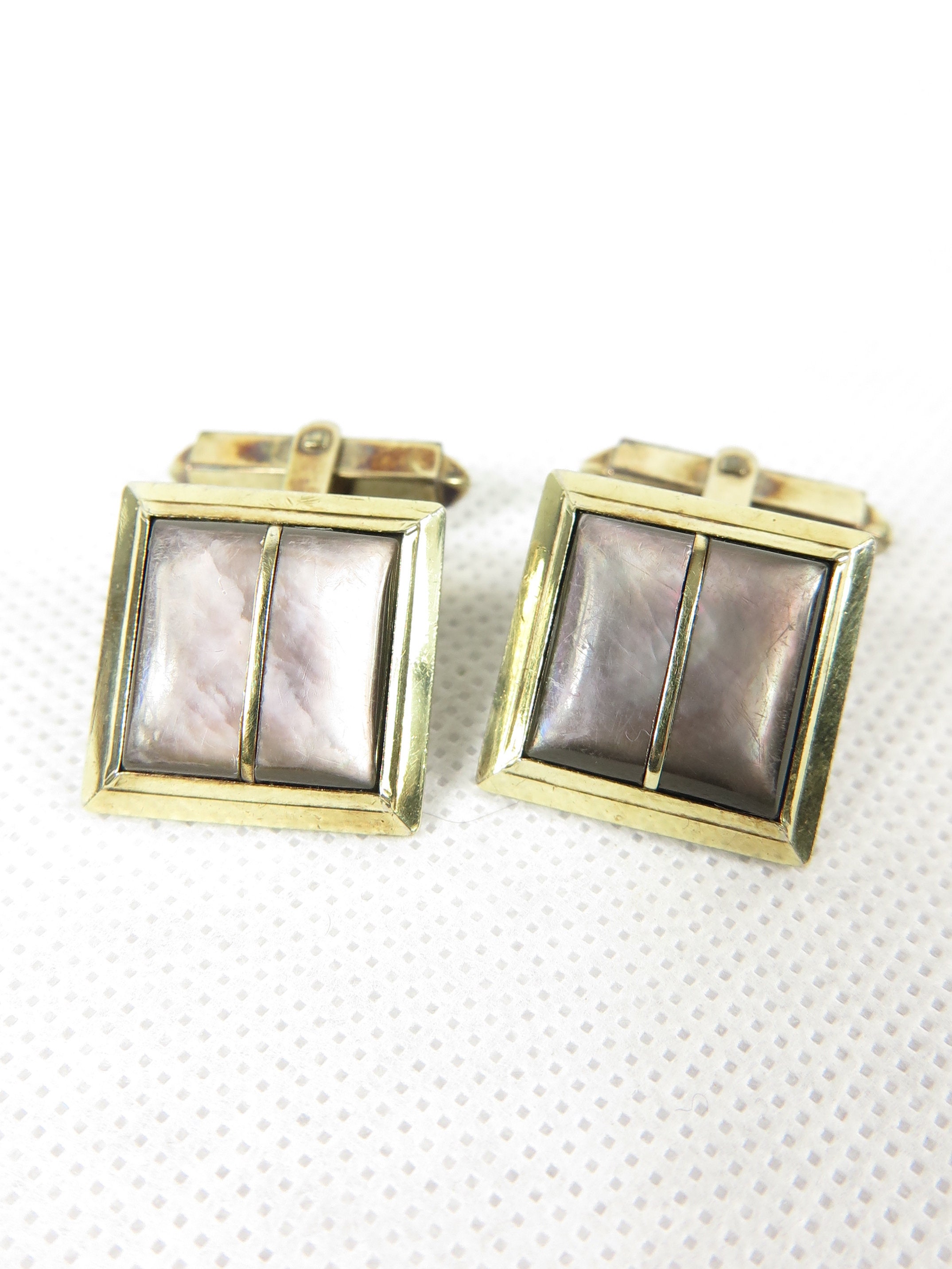 アンティーク　カフスボタン アンティーク ゴールド フロント カフス&スタッド セット #1380