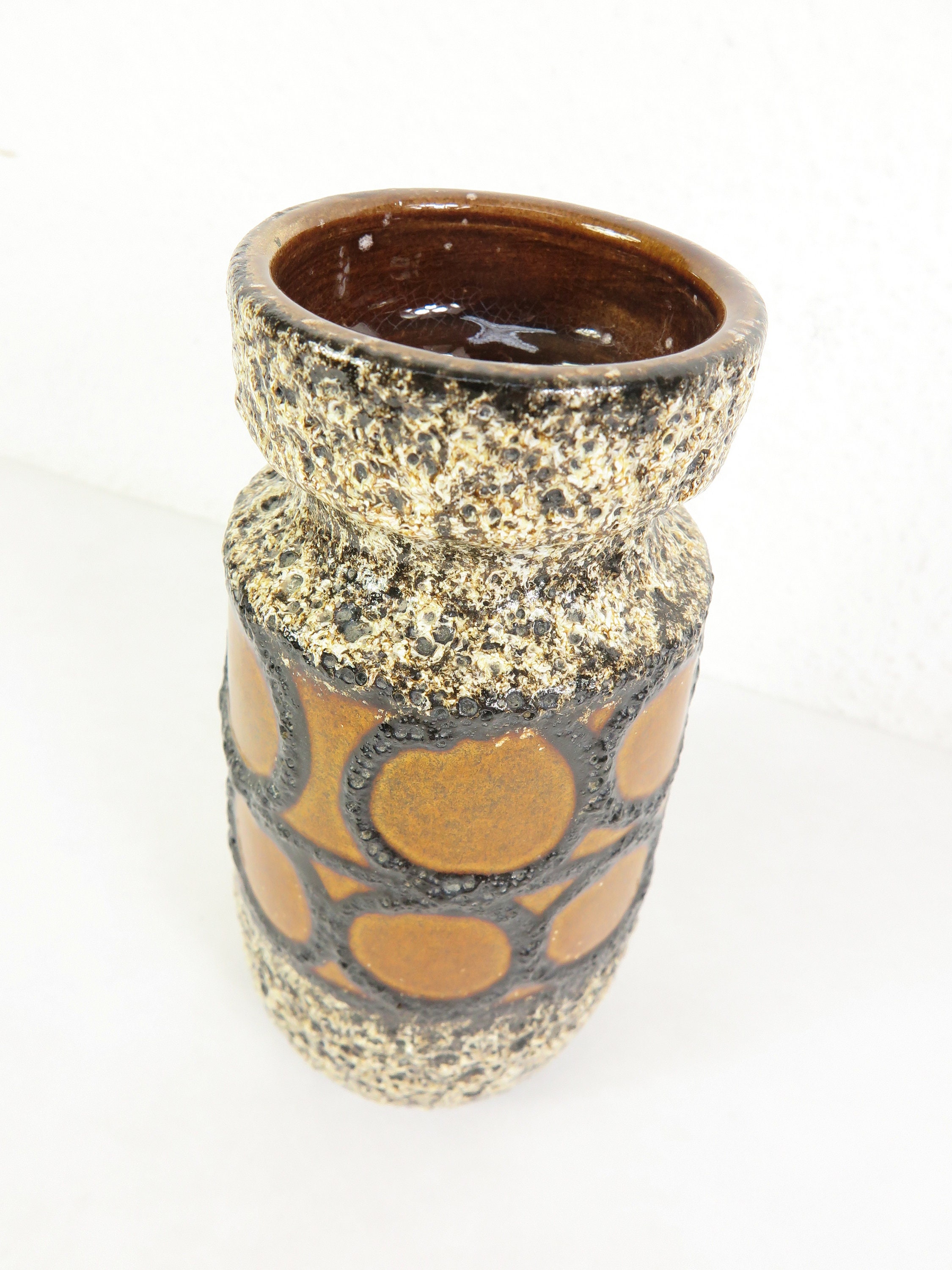 70年代のシューリッヒの花瓶、陶器、茶色 #15157 - Etsy 日本