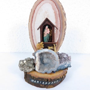 70s devotional picture with real semi-precious stones