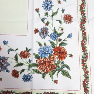 70s tablecloth half linen