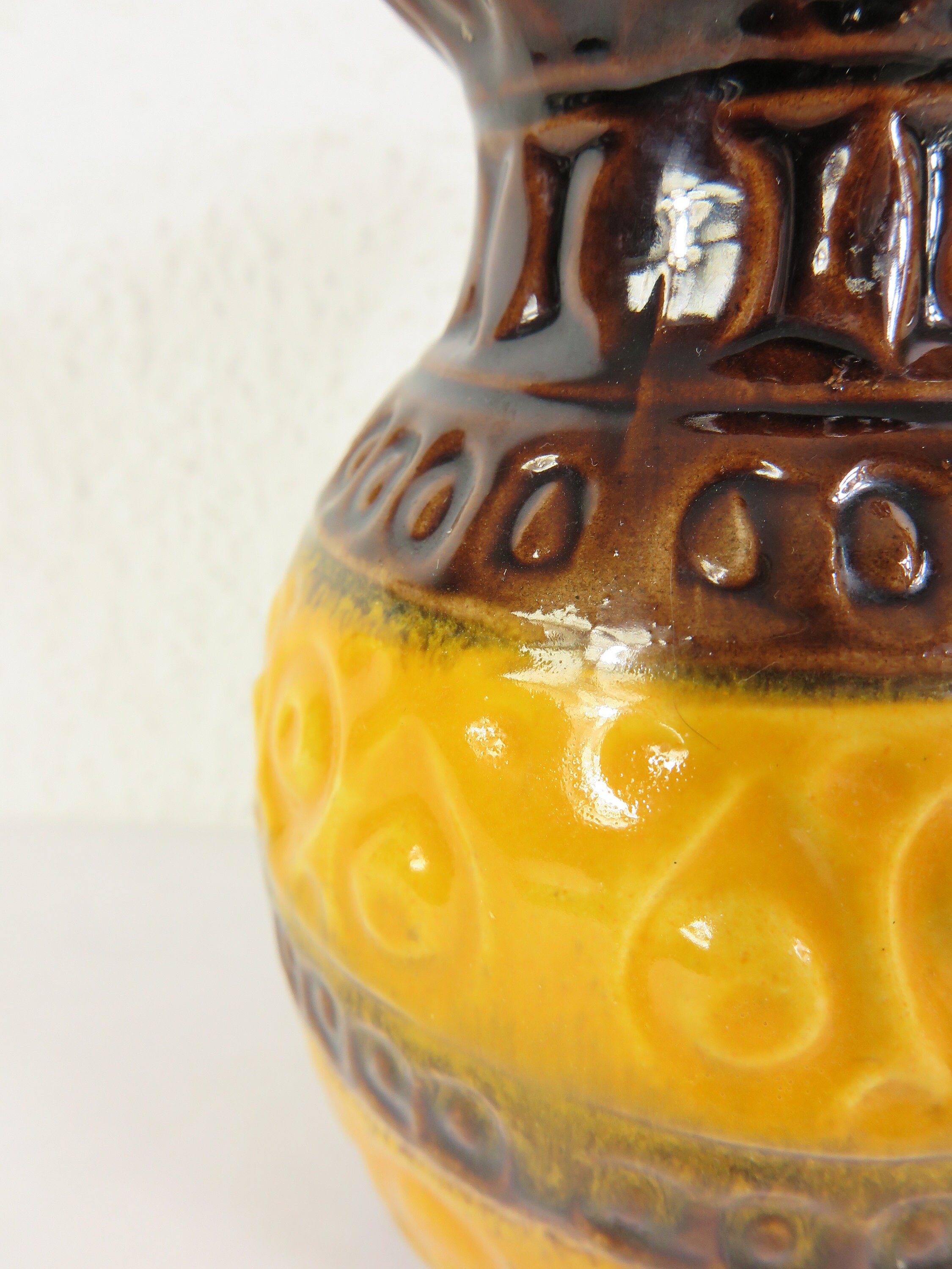 70年代の陶器の花瓶（オレンジ）、ベイセラミックス #15153 - Etsy 日本