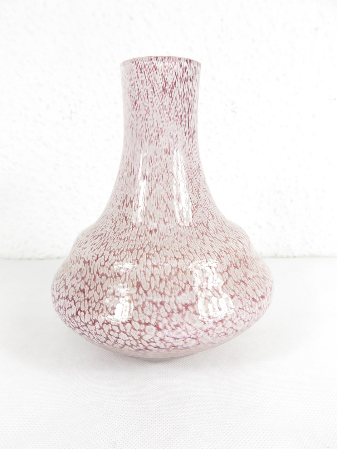 ガラスの花瓶 昭和レトロ 1970s ムラーノ 70年代のムラーノ風ガラス花瓶 #14900 - Etsy 日本