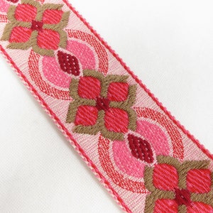 70s braid, border, lace, braid, pink pink per meter