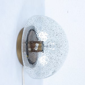 70s wall lamp smoked glass