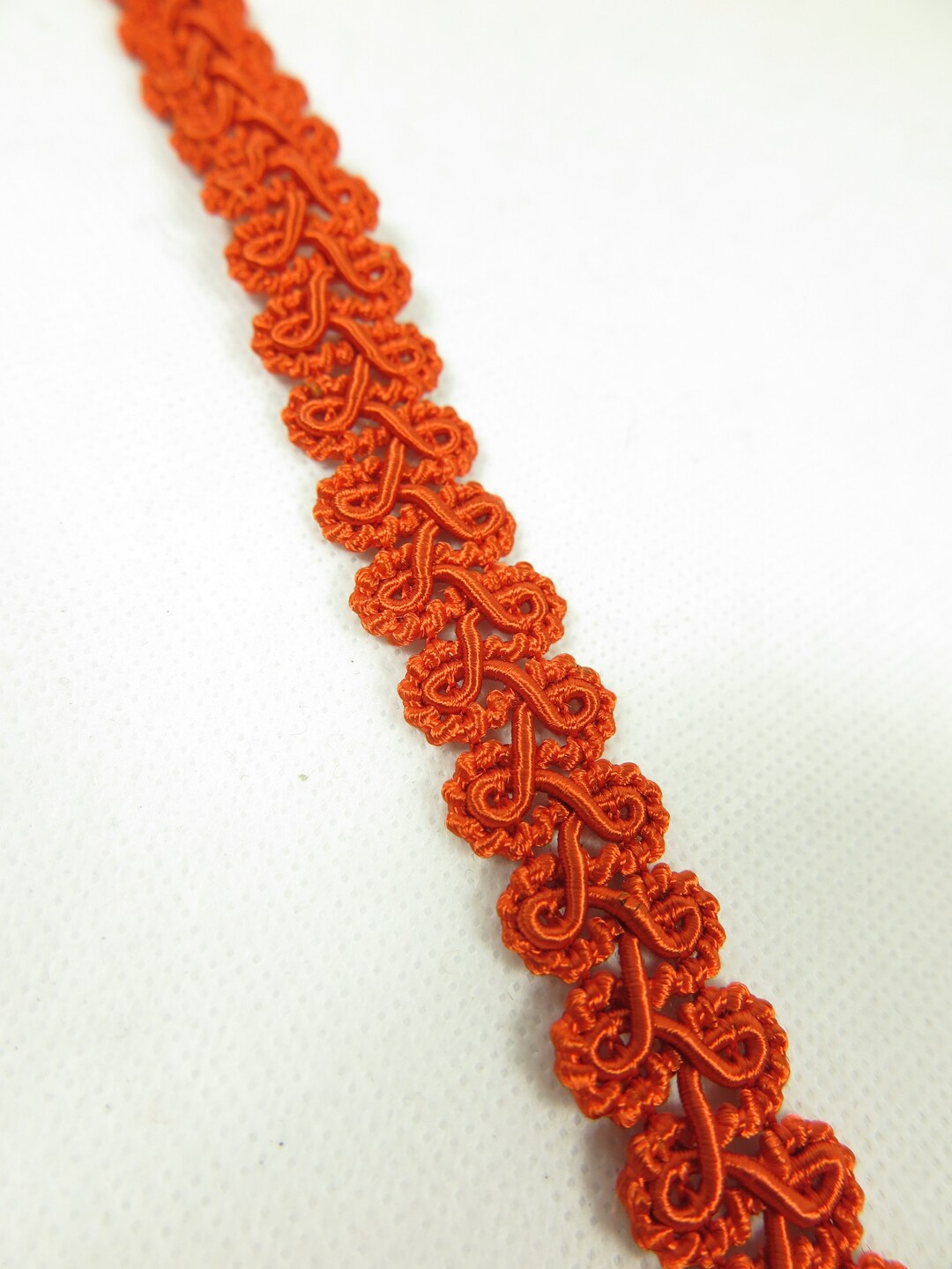 70s Braid, Border, Lace, Strand, Orange per Meter - Etsy
