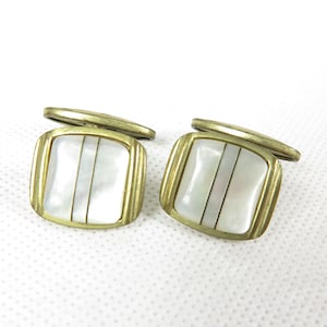 20s cufflinks mother of pearl