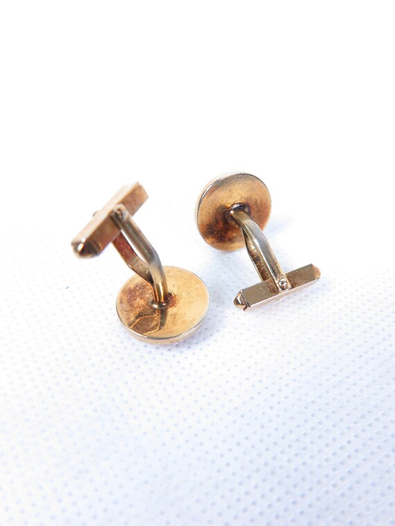 Boutons De Manchettes Anciens Plaqués Or - Occasion Très Bon état - Vintage Années 60