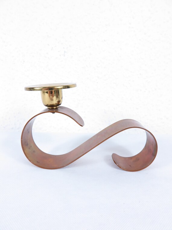 銅製　ろうそくたて 50年代の銅製キャンドルスタンド #14725 - Etsy 日本