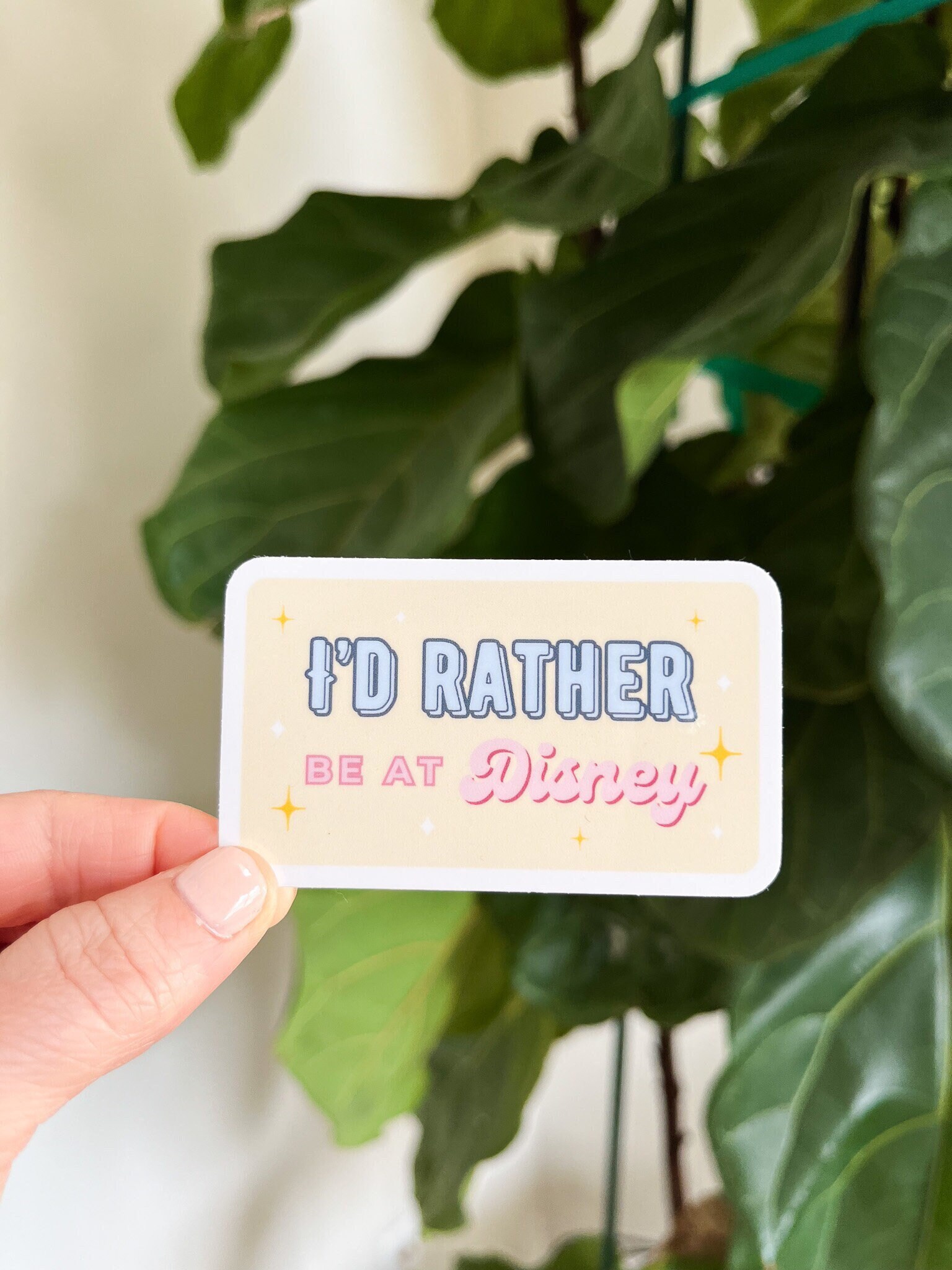 I'd Rather Be At Disney Sticker, Theme Park Sticker, Disney Lover, Disney Gift