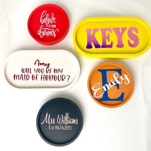 Personalised Trinket Trays & Coasters | Gift Ideas | Jesmonite Decorative Homeware