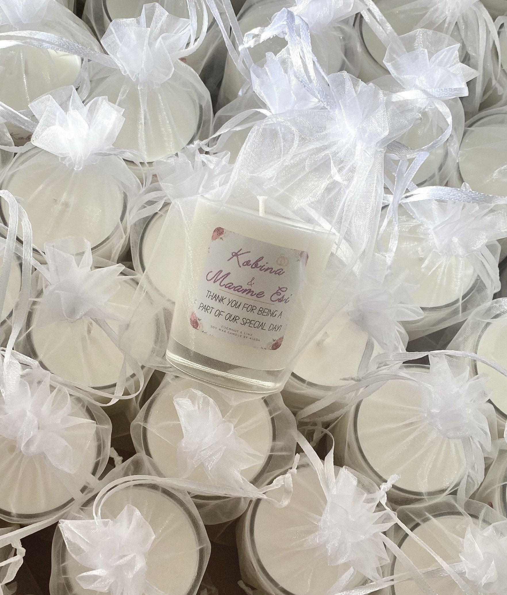 Wedding day candle favours deals