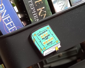 I Just Want to Eat My Snacks and Read My Book - Fridge Magnet , Literary Gifts