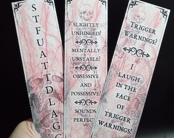 Dark Romance Bookmarks - Reading Gifts for Book Lovers