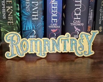 Bookshelf Decor - Romantasy Genre Sign - Customisable Colours