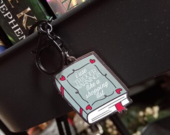 I use Trigger Warnings Like a Shopping List - Book Lovers Keychain, Literary Gifts