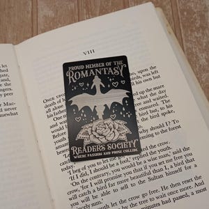 Romantasy Reader Metal Engraved Bookmark - Gifts for Readers, Book Lovers, Bookworm, Dragon Lovers
