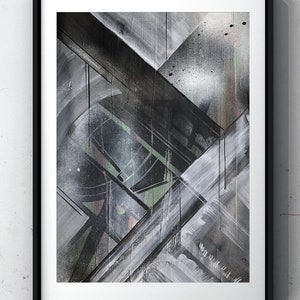 Contemporary, Modern, Architecture, Painting Wall Art, Home Décor, Brutalism, Urban, Abstract Acrylic Painting, Giclee Fine Art Print