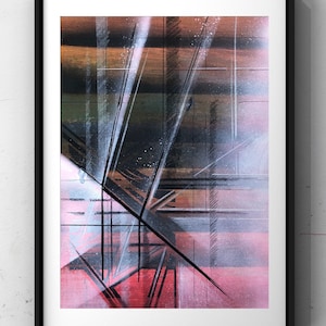 Contemporary, Modern, Architecture, Painting Wall Art, Home Décor, Brutalism, Urban, Abstract Acrylic Painting, Giclee Fine Art Print
