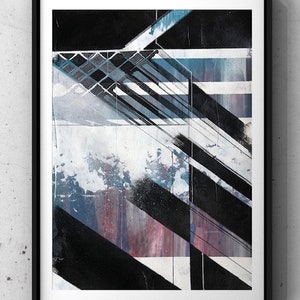 Contemporary, Modern, Architecture, Painting Wall Art, Home Décor, Brutalism, Urban, Abstract Acrylic Painting, Giclee Fine Art Print