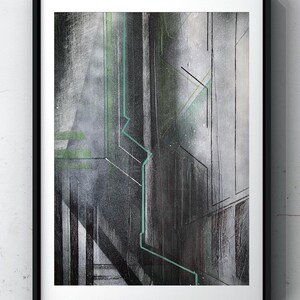 Contemporary, Modern, Architecture, Painting Wall Art, Home Décor, Brutalism, Urban, Abstract Acrylic Painting, Giclee Fine Art Print