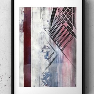 Contemporary, Modern, Architecture, Painting Wall Art, Home Décor, Brutalism, Urban, Abstract Acrylic Painting, Giclee Fine Art Print