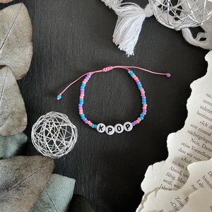 Kpop Fandom Seed Beads Macrame Bracelet | lilacflowersshop