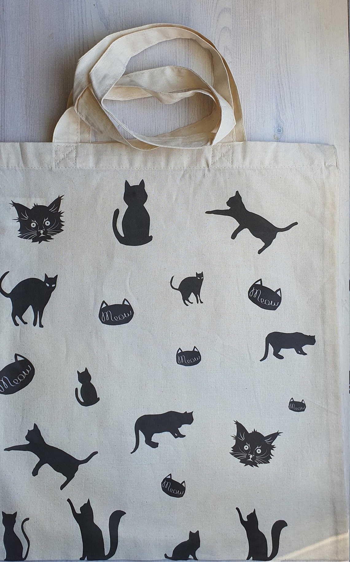 Handmade Cat Tote bag Etsy