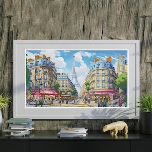 Kit de point de croix, broderie perlée « Les rues de Paris ». ensemble de tapisseries. Modèle de point de croix Paris/France Point de croix/Point de croix Ville/Paris