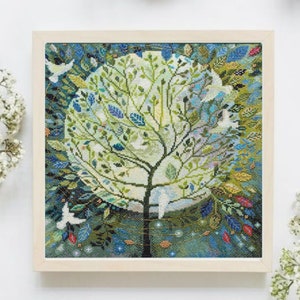 DIY Cross stitch kit (thread) "World tree" Abris Art, beadwork. set of tapestries. needlework, long stitches, embroidery, counted cross