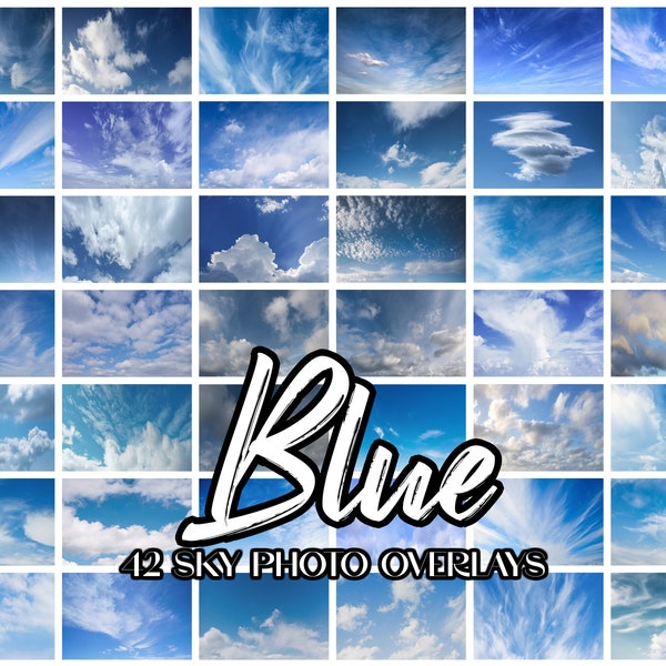 Sky Photo Overlays, 42 High-Resolution Skies, Realistischer Himmel, Himmel Photoshop, Naturhimmel, Himmel Overlays, Romantischer Himmel, Photoshop Overlays