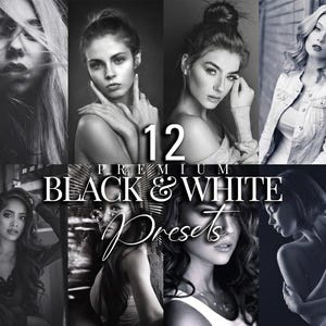 Moody Black and White Lightroom Presets | Dark Monochrome Filters for Mobile & Desktop | Fine Art Photography and Cinematic Editorial