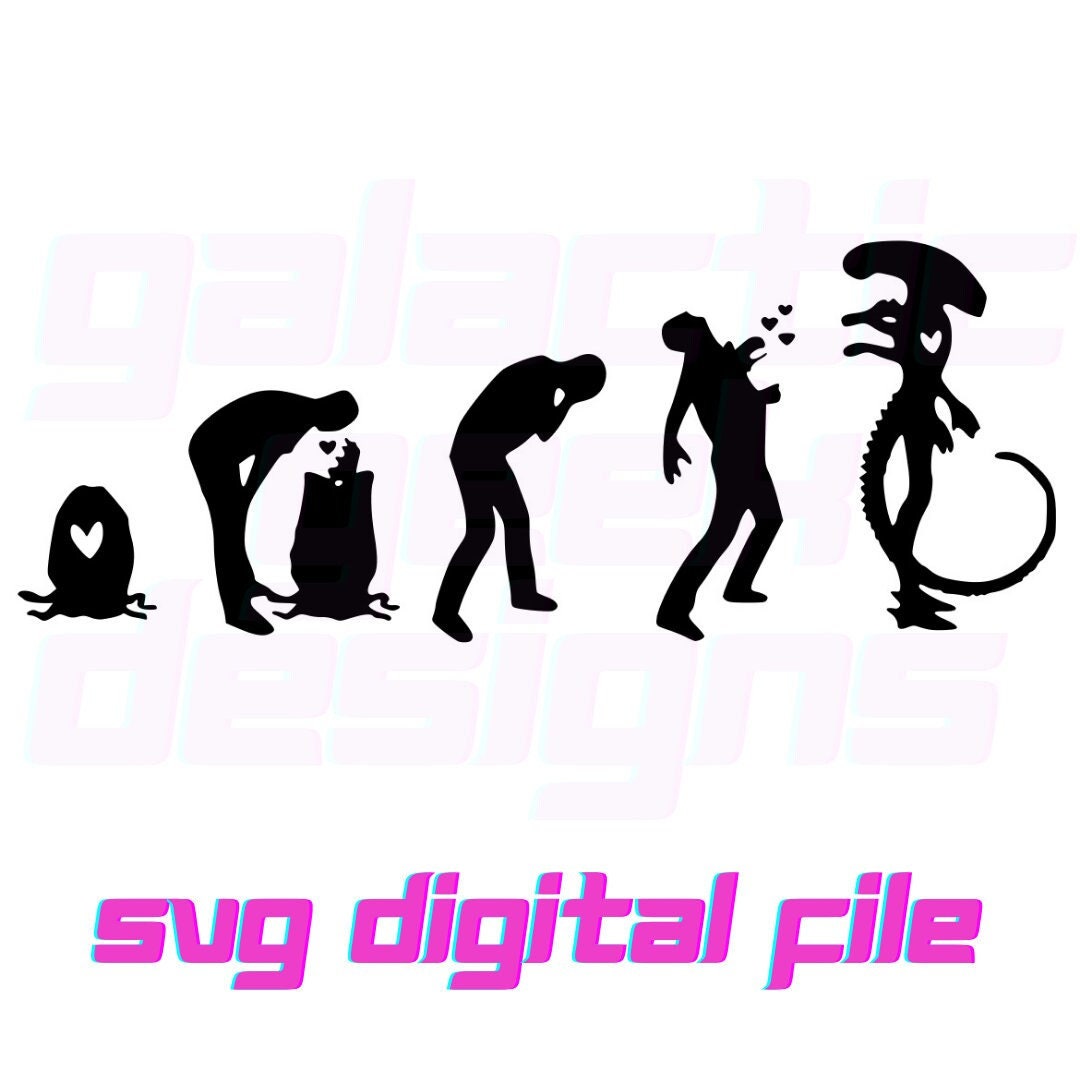 Xenomorph Alien Life Cycle SVG Alien Xenomorph Evolution SVG Facehugger