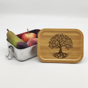 Tree of Life Lunch box personalized, lunch box children, lunch box stainless steel, lunch box, personalized lunch box for children 12 image 1