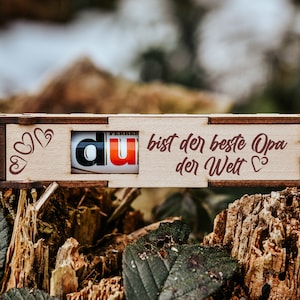 Du bist der beste Opa der Welt | gravierte Schokoriegel Geschenkbox inkl. Duplo | kleine Aufmerksamkeit #50