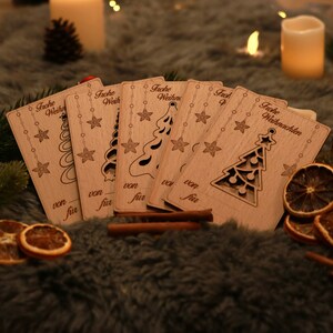 Weihnachtskartenset aus Holz | Weihnachtsgeschenk | Weihnachten #WK6