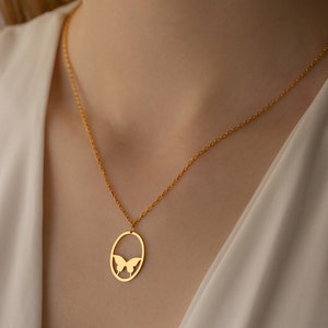 Butterfly Gold Necklace, Butterfly Wing Necklace, Gold Necklace, Gift For Her, 925k Sterling Silver, Customized Necklace, Mothers Day Gift