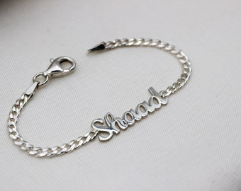 Minimalist Name Bracelet, Name Bracelet, Tiny Name Bracelet, Gift For Her, Sterling Silver, Christmas Gift, Mother's Day Gift, Black Friday