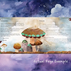 Folio of Fantastic Fungi Digital Cross Stitch Book, mushroom pattern collection, needlework zine, instant download PDF image 8