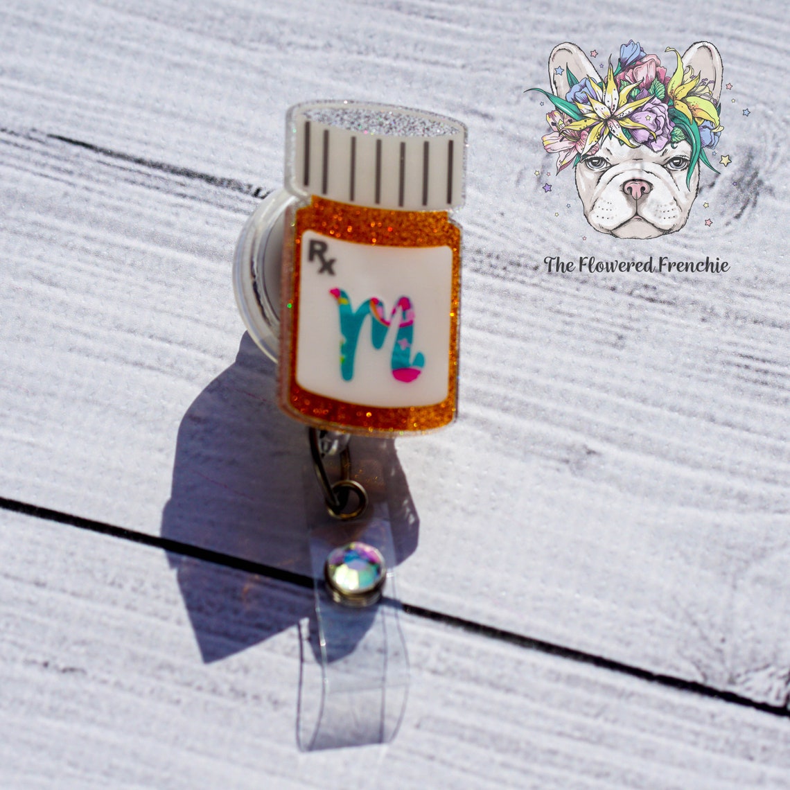 Personalized Pill Bottle Badge Reel Cute Pharmacy Badge Reel Etsy