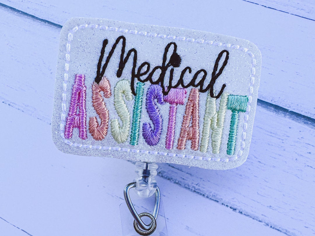 Medical Assistant Badge Reel MA Badge Reel Nurse Badge Reel Retractable