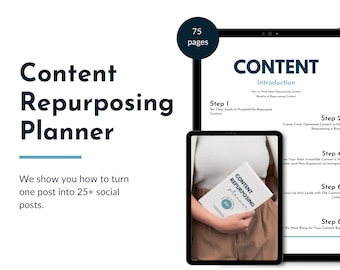 Content Repurposing Planner | Content Planner | Social media content